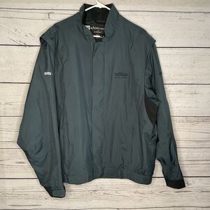 DRYJOYS Golf Jacket Men's size XL FJ FOOTJOY Full Zip Up Teal Lined “the Wilds”‎